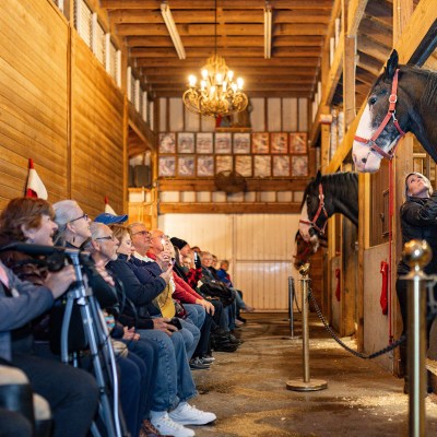 a group of people in a room